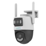 3მპ მოძრავი WI-FI კამერა dual lens, , 4X ზუმით, SD ბარათით, მიკროფონით